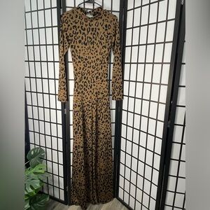 Magnolia Brown Leopard Long Sleeve Dress